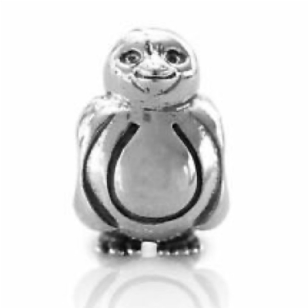Retired Pandora Penguin Smooth Head Charm EUC